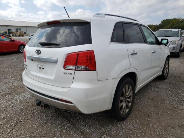 5XYKWDA28BG112850 - 2011 KIA SORENTO SX WHITE photo 4