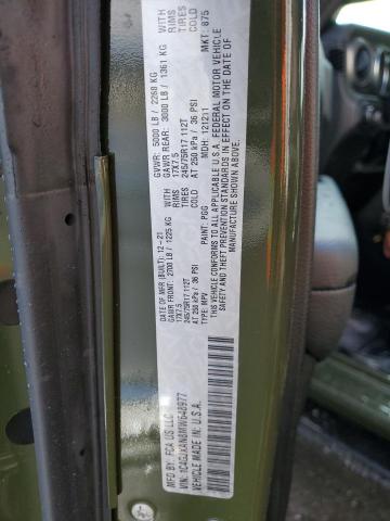 1C4GJXAN8MW648977 - 2021 JEEP WRANGLER S GREEN photo 10