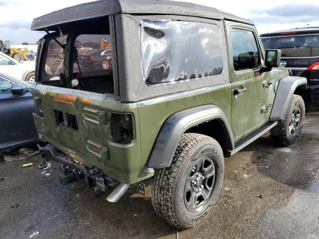 1C4GJXAN8MW648977 - 2021 JEEP WRANGLER S GREEN photo 4