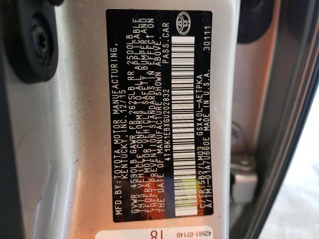 4T1BK1EBXGU202832 - 2016 TOYOTA AVALON XLE  photo 10