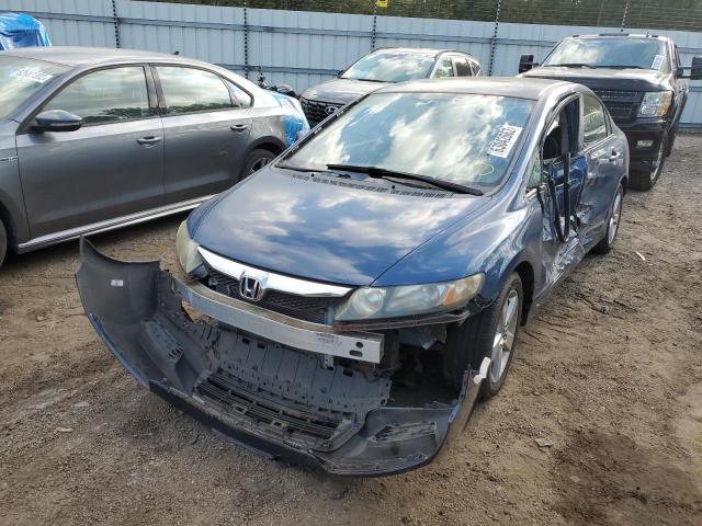 2HGFA16689H506906 - 2009 HONDA CIVIC LX-S BLUE photo 2