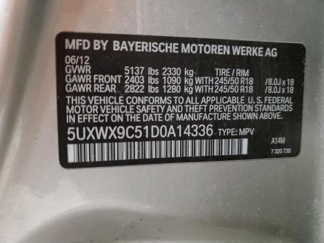 5UXWX9C51D0A14336 - 2013 BMW X3 XDRIVE28I  photo 10