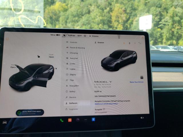 7SAYGDEE7NF320910 - 2022 TESLA MODEL Y رمادي صورة 8