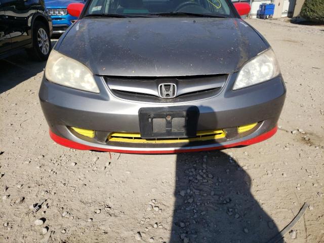 2HGES267X4H591375 - 2004 HONDA CIVIC EX ნაცრისფერი ფოტო 9