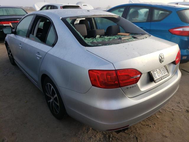 3VW2K7AJ7EM361603 - 2014 VOLKSWAGEN JETTA BASE SILVER photo 3