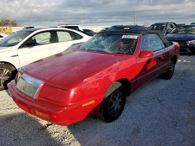 1C3XU4531NF273096 - 1992 CHRYSLER LEBARON RED photo 2