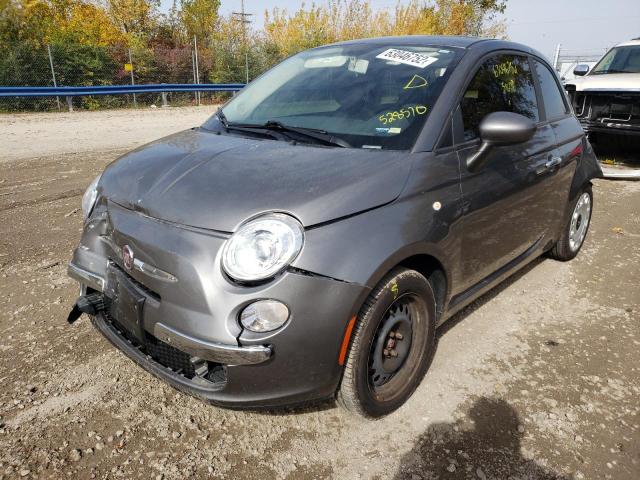 3C3CFFAR4DT528570 - 2013 FIAT 500 POP GRAY photo 2