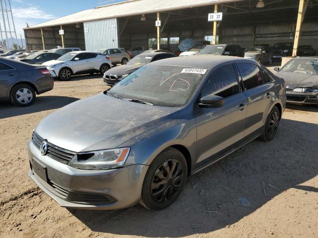 3VW2K7AJ1DM365399 - 2013 VOLKSWAGEN JETTA BASE GRAY photo 2