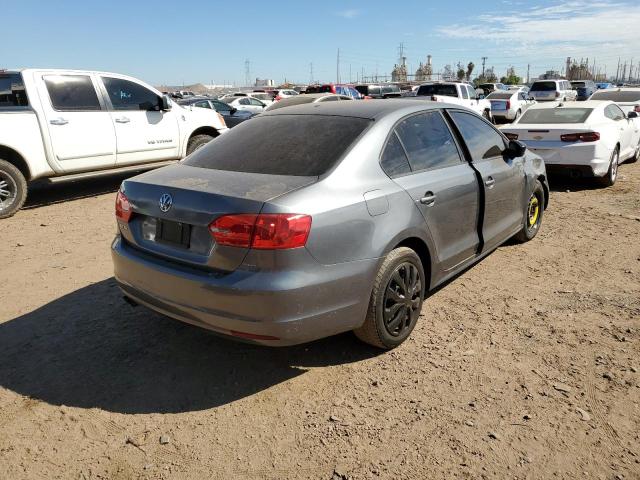 3VW2K7AJ1DM365399 - 2013 VOLKSWAGEN JETTA BASE GRAY photo 4