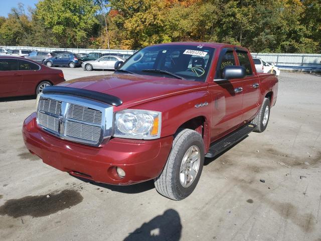 1D7HE48K16S514167 - 2006 DODGE DAKOTA QUA BURGUNDY photo 2