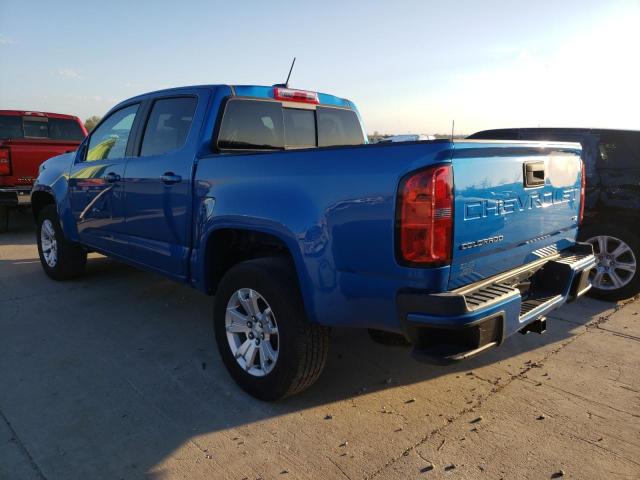 1GCGSCEN0M1195967 - 2021 CHEVROLET COLORADO L BLUE photo 3