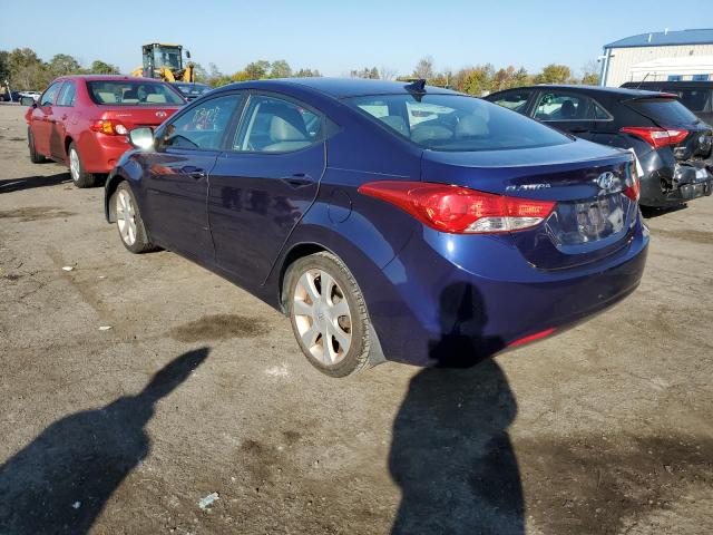 5NPDH4AEXDH250012 - 2013 HYUNDAI ELANTRA 4D BLUE photo 3