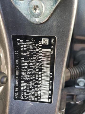 JHMFC1F72JX005302 - 2018 HONDA CIVIC EXL Grafit foto 10