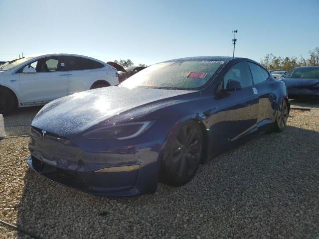 5YJSA1E62NF478289 - 2022 TESLA MODEL S ლურჯი ფოტო 2