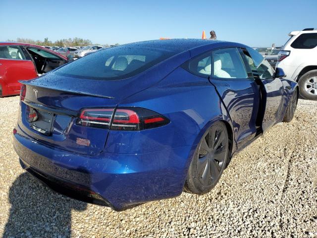 5YJSA1E62NF478289 - 2022 TESLA MODEL S ლურჯი ფოტო 4