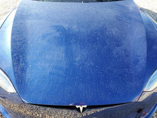 5YJSA1E62NF478289 - 2022 TESLA MODEL S ლურჯი ფოტო 7