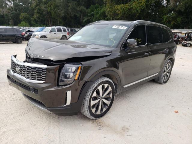 5XYP3DHC9MG136400 - 2021 KIA TELLURIDE BROWN photo 2