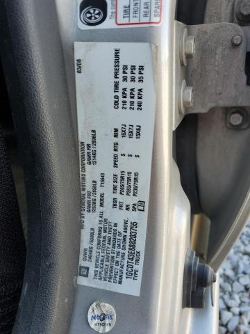 1GCDT43E888203755 - 2008 CHEVROLET COLORADO L TAN photo 10