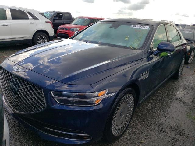 KMTF54PH4NU092939 - 2022 GENESIS G90 ULTIMA BLUE photo 2