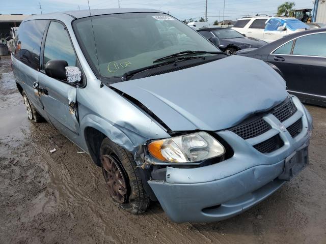 1D4GP45383B115400 - 2003 DODGE CARAVAN SP BLUE photo 1