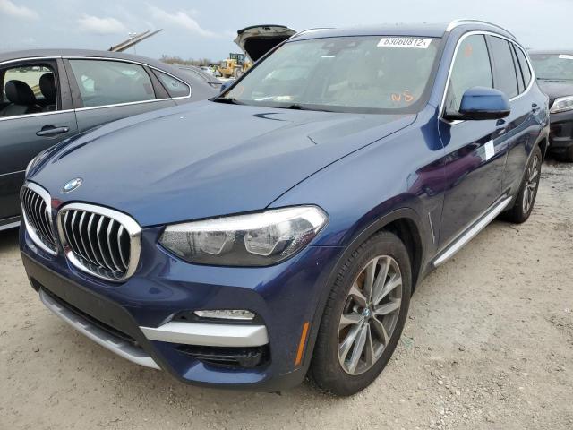 5UXTR7C50KLF25128 - 2019 BMW X3 SDRIVE3 BLUE photo 2