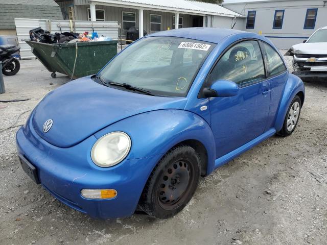 3VWBK21C71M451011 - 2001 VOLKSWAGEN NEW BEETLE BLUE photo 2