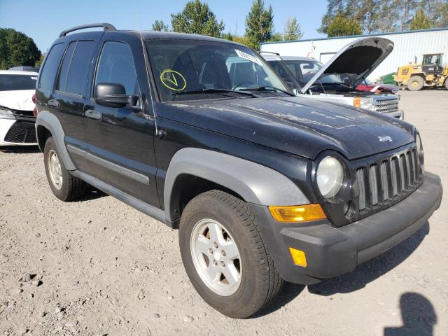 1J4GL48K56W180367 - 2006 JEEP LIBERTY SP BLACK photo 1