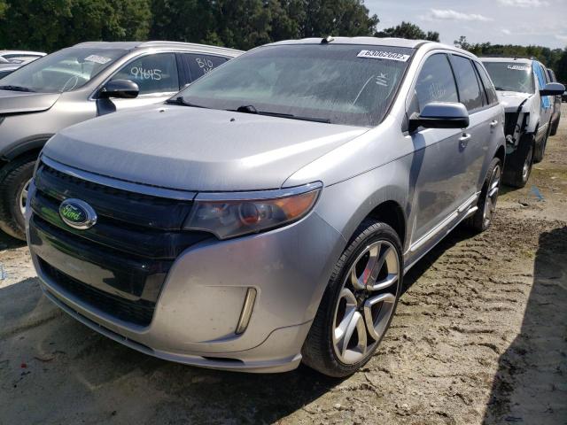 2FMDK3AK6BBA91429 - 2011 FORD EDGE SPORT SILVER photo 2