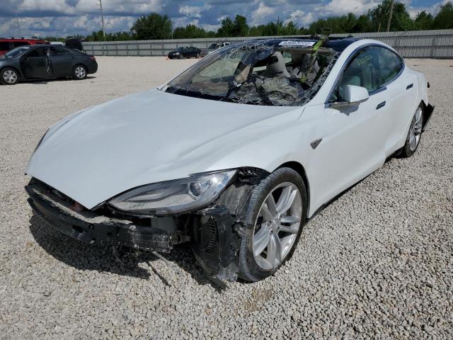 5YJSA1H25FF081024 - 2015 TESLA MODEL S 85 WHITE photo 2