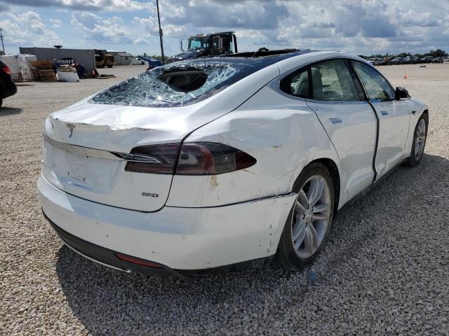 5YJSA1H25FF081024 - 2015 TESLA MODEL S 85 WHITE photo 4