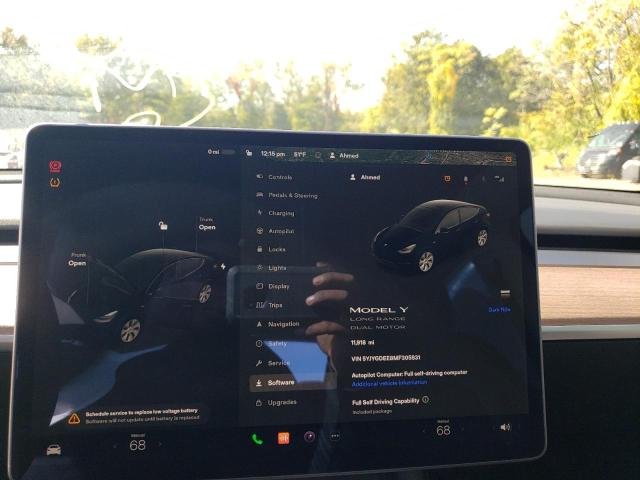 5YJYGDEE8MF305831 - 2021 TESLA MODEL Y أسود صورة 8