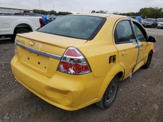KL1TD5DE4AB044116 - 2010 CHEVROLET AVEO LS 黄色 照片 4