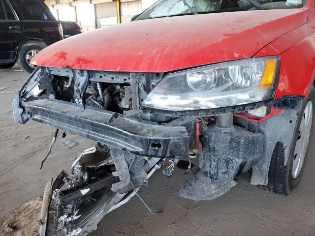 3VW2K7AJ2FM411969 - 2015 VOLKSWAGEN JETTA BASE 红色 照片 9