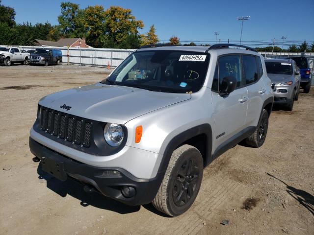 ZACCJBAB9JPH48599 - 2018 JEEP RENEGADE S SILVER photo 2