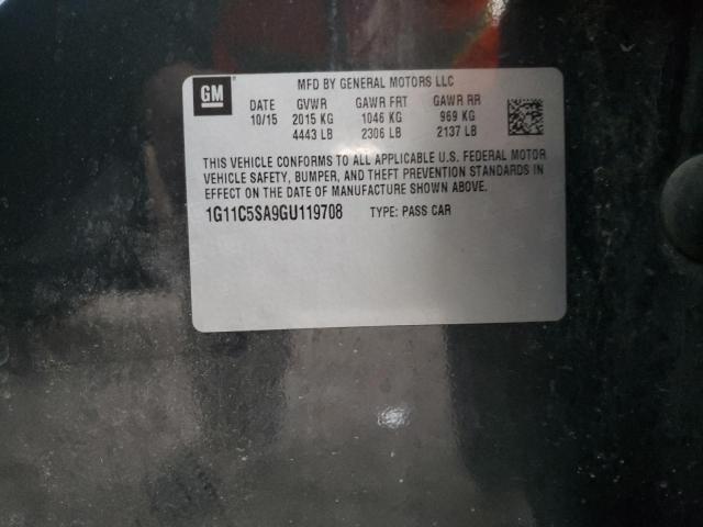 1G11C5SA9GU119708 - 2016 CHEVROLET MALIBU LIM 黑色 照片 10
