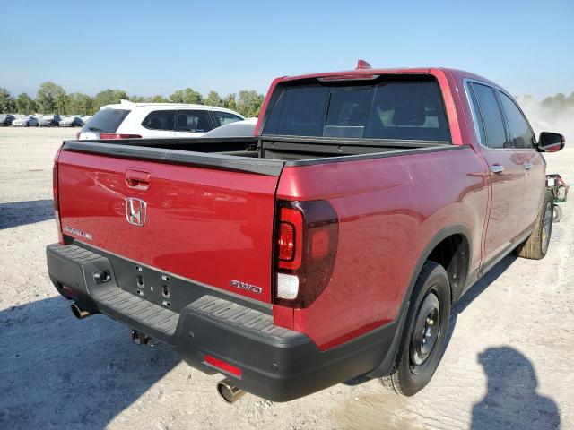 5FPYK3F77NB003772 - 2022 HONDA RIDGELINE MAROON photo 4