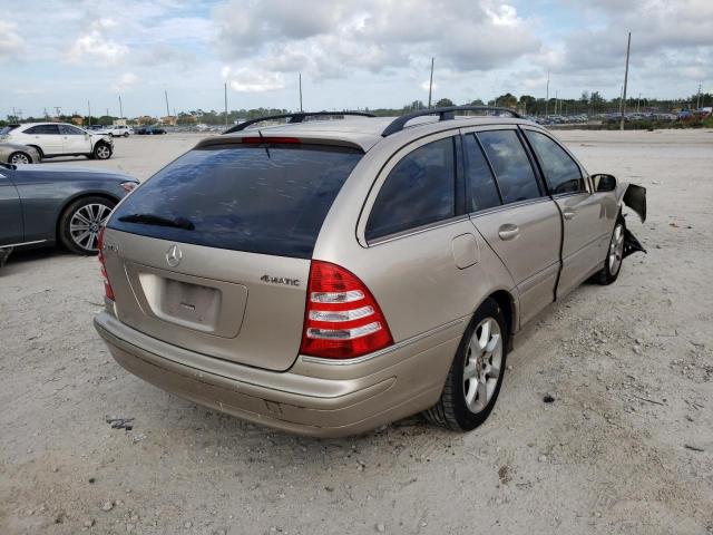 WDBRH81J85F584172 - 2005 MERCEDES-BENZ C 240 SPOR BEIGE photo 4