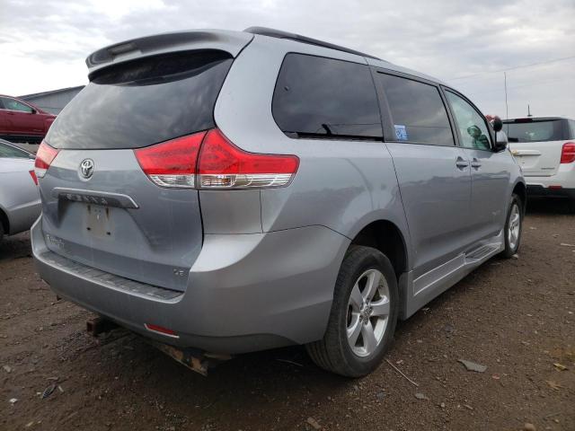 5TDKK3DCXES507310 - 2014 TOYOTA SIENNA LE SILVER photo 4