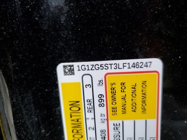 1G1ZG5ST3LF146247 - 2020 CHEVROLET MALIBU RS BLACK photo 10