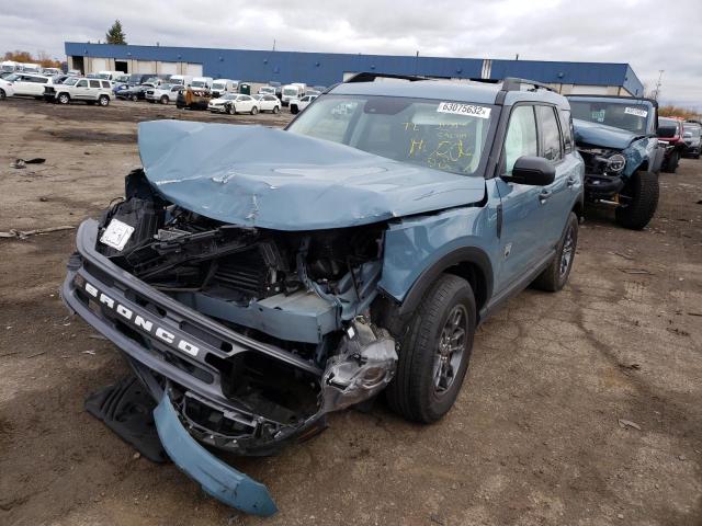 3FMCR9B67MRA64076 - 2021 FORD BRONCO SPO BLUE photo 2