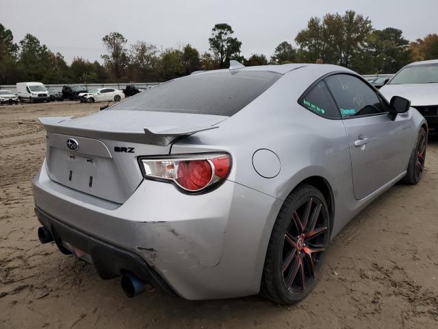 JF1ZCAC14F9603066 - 2015 SUBARU BRZ 2.0 LI GRAY photo 4