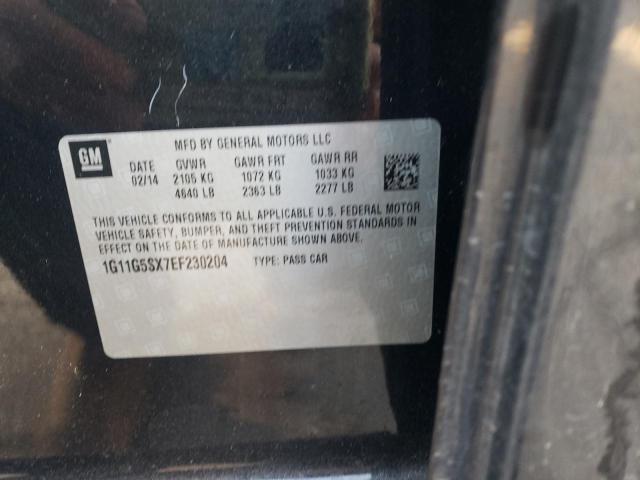 1G11G5SX7EF230204 - 2014 CHEVROLET MALIBU 3LT 石墨色 照片 10