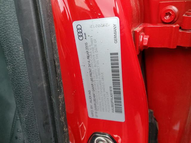 WAUBEGFF9LA001819 - 2020 AUDI A3 S-LINE RED photo 10