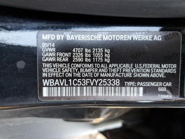 WBAVL1C53FVY25338 - 2015 BMW X1 XDRIVE2 BLACK photo 13