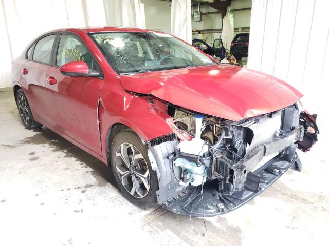 3KPF24AD8KE059174 - 2019 KIA FORTE FE BURGUNDY photo 1