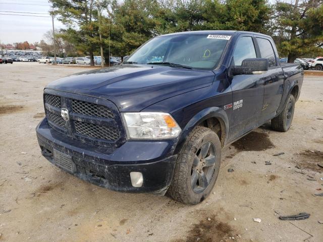 1C6RR7LM8JS303318 - 2018 RAM 1500 SLT BLUE photo 2