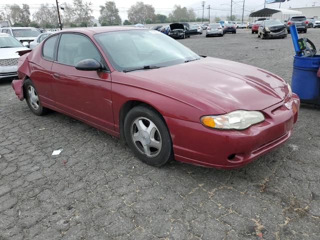 2G1WX12K759255356 - 2005 CHEVROLET MONTE CARL ბურგუნდია ფოტო 1