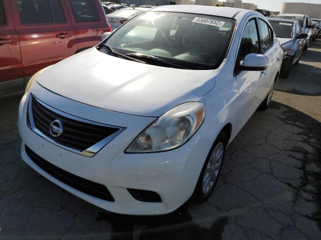 3N1CN7AP1EL839817 - 2014 NISSAN VERSA S WHITE photo 2