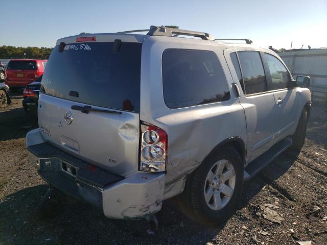 5N1AA08B94N709909 - 2004 NISSAN ARMADA SILVER photo 4