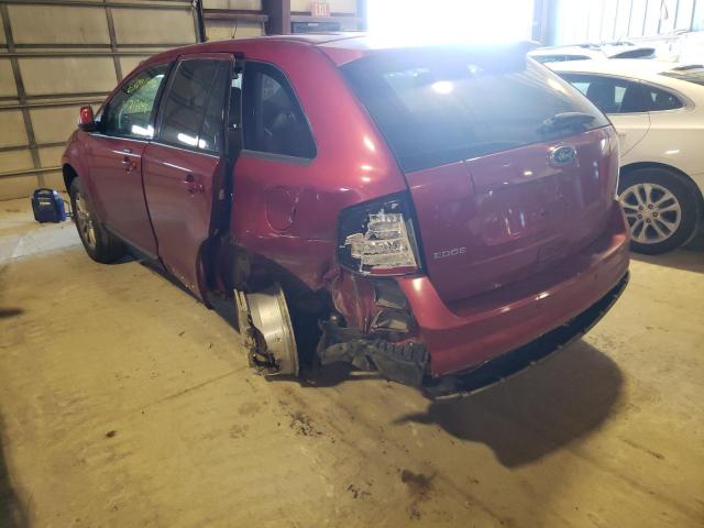 2FMDK48C79BA98212 - 2009 FORD EDGE RED photo 3